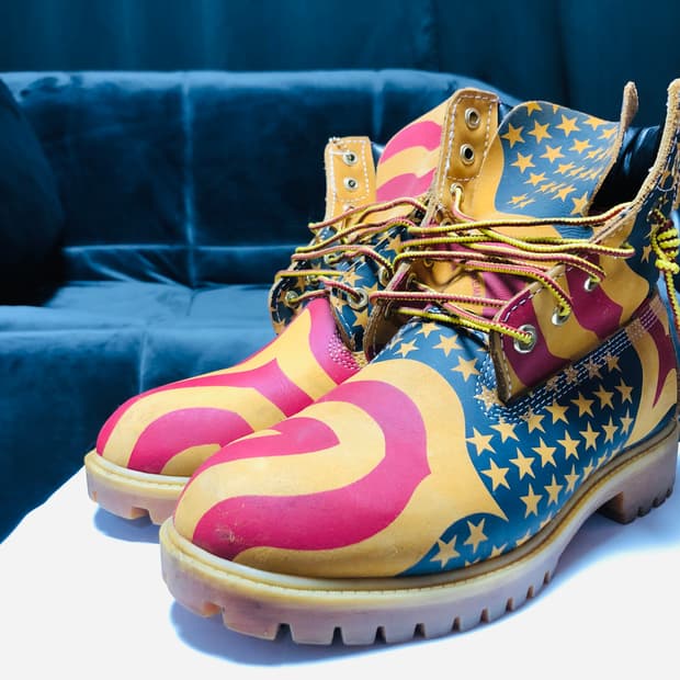 팀버랜드 6 슈프림 스타즈 스트라이프 위트