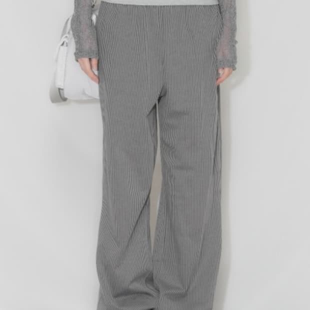 탠스댄스 (파히섬) Stripe easy pants_black
