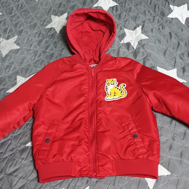 (한정판) 겐조 키즈 코토라 타이거 항공점퍼 레드 (6A-116)