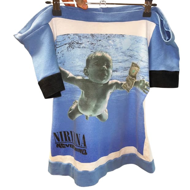 00s Nirvana Nevermind Off Shoulder Top