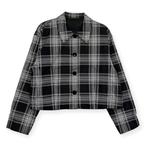 겐조 패턴 크롭 자켓