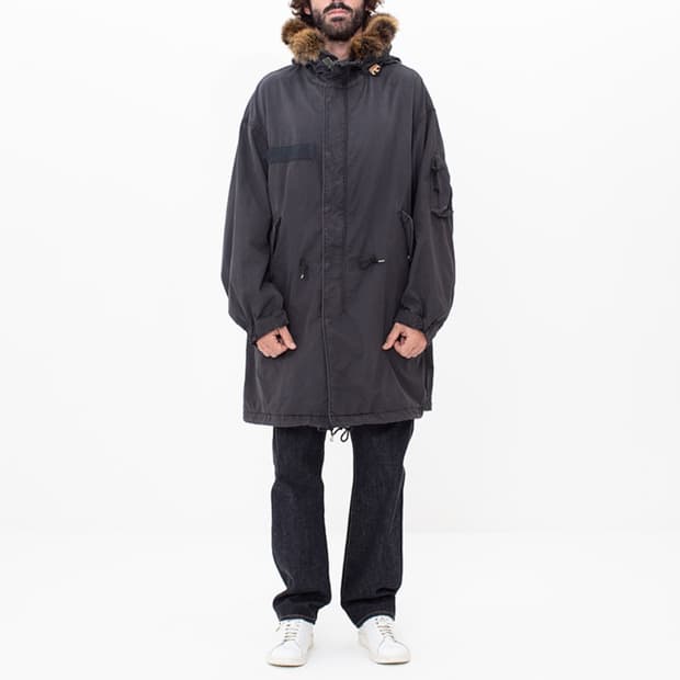 비즈빔 24aw 식스파이브 피쉬테일 파카 블랙 (1)