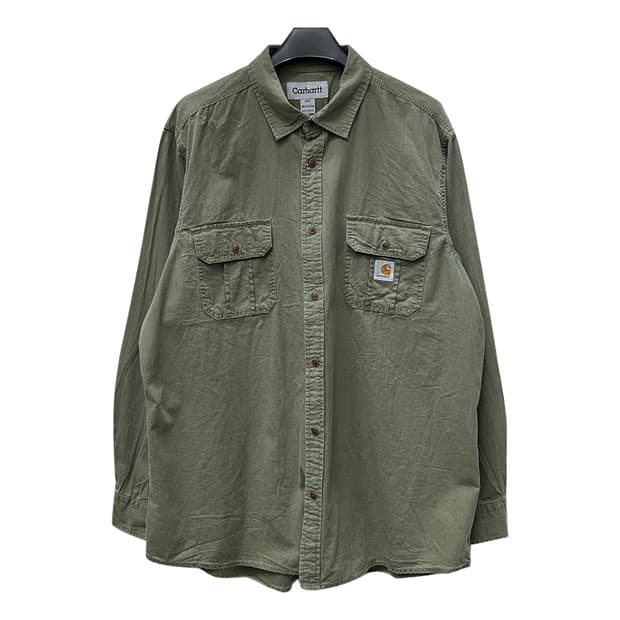 칼하트 리메이크 카키 긴팔 셔츠 남방 2XL
