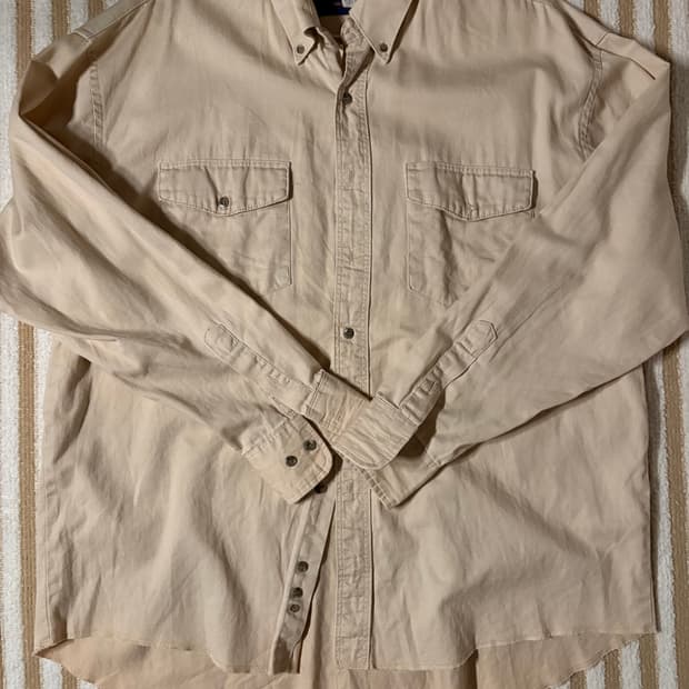 빈티지 빅사이즈 베이지 셔츠