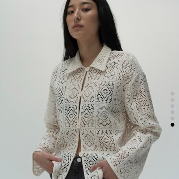 아모멘토 크로셰 자켓 베이지