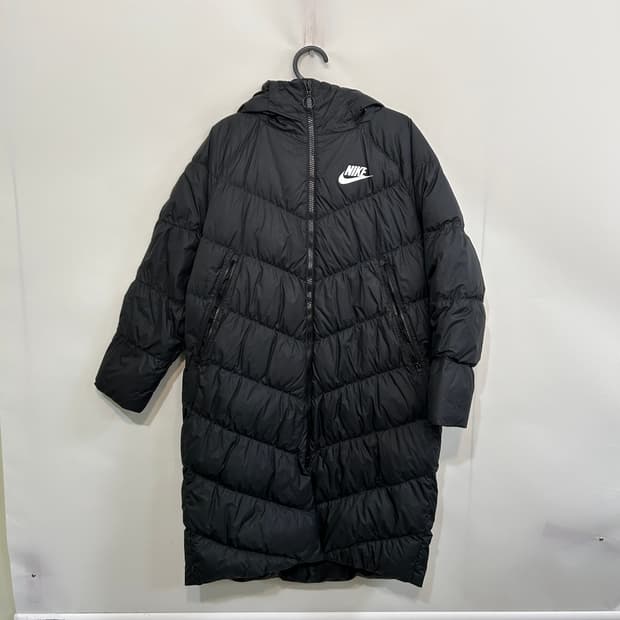 나이키 여성 롱패딩 M 블랙 덕다운