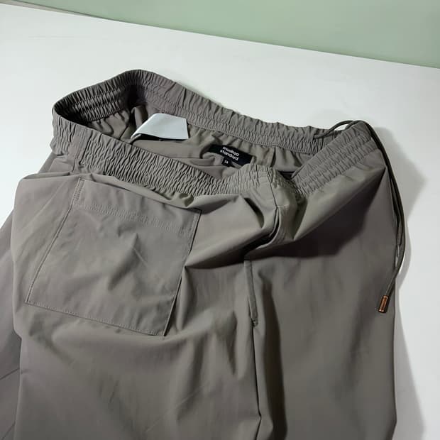 34 XL 무신사스탠다드 진그레이 와이드핏 써머폴리 밴딩팬츠