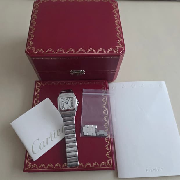 까르띠에 산토스 갈베 lm 쿼츠 풀박스 