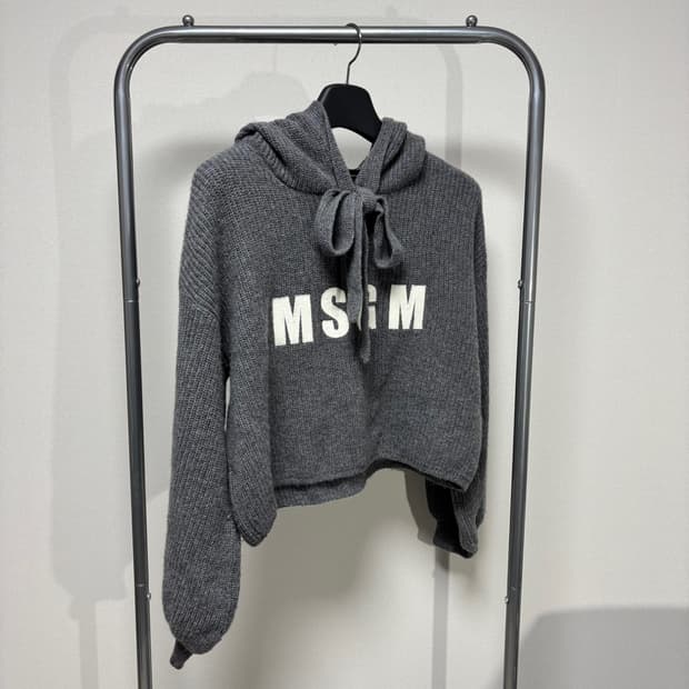 S) MSGM 울 캐시미어 니트 후드