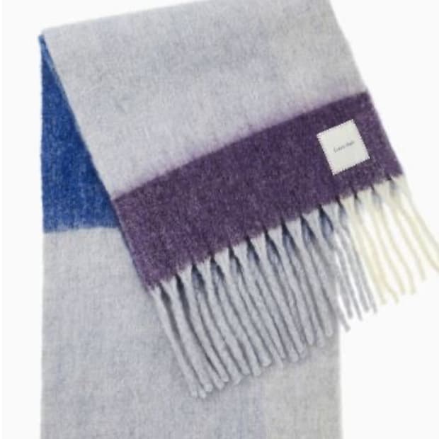 켈빈클라인 배색 체크 머플러 25fw