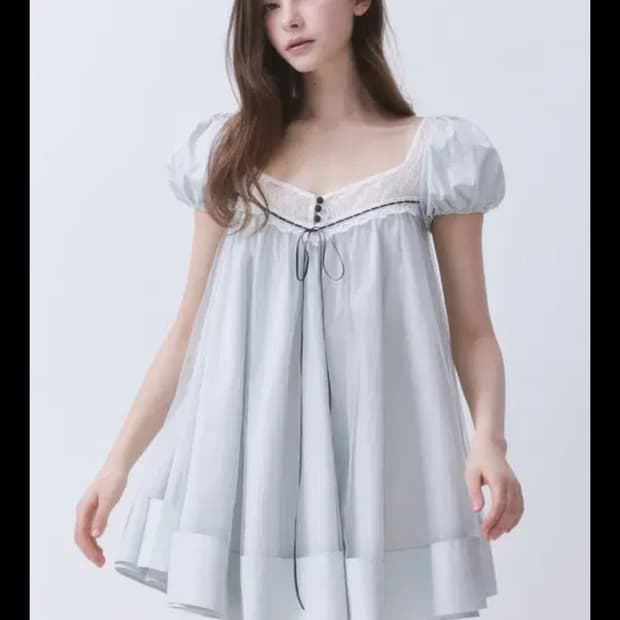 더티스 레이스베일 엠파이어 원피스 드레스 민트 thetis dress 