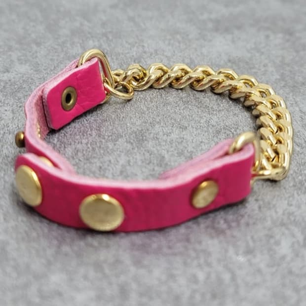 chain leather bracelet