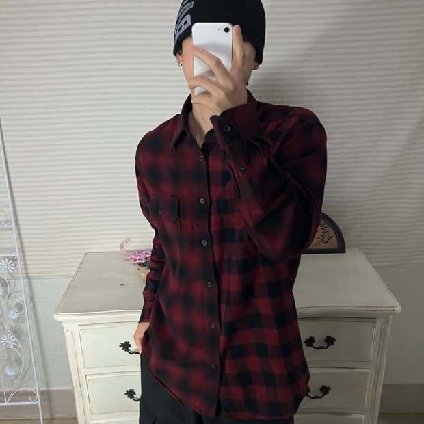 빈티지 JW앤더슨 유니클로 콜라보 체크 패턴 셔츠 754 y2k 스트릿