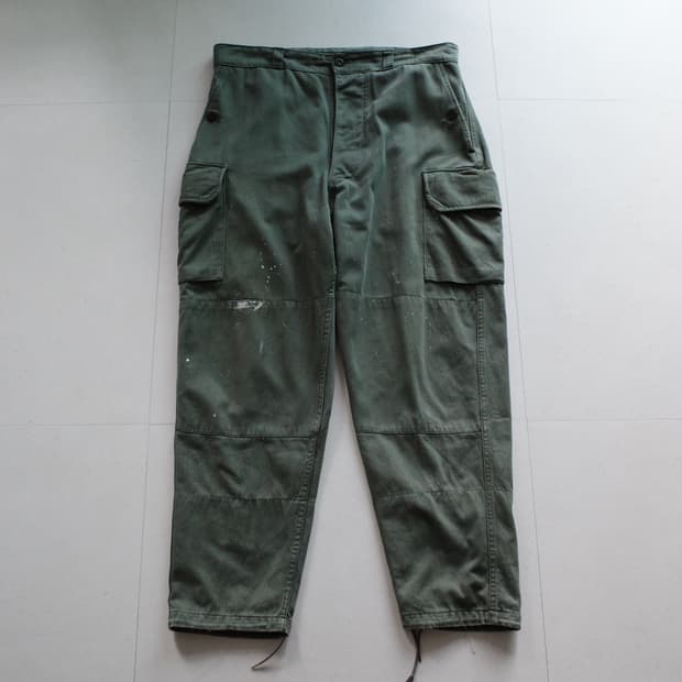 60s 오리지널 프랑스군 M64 카고팬츠 92C (33-34인치)
