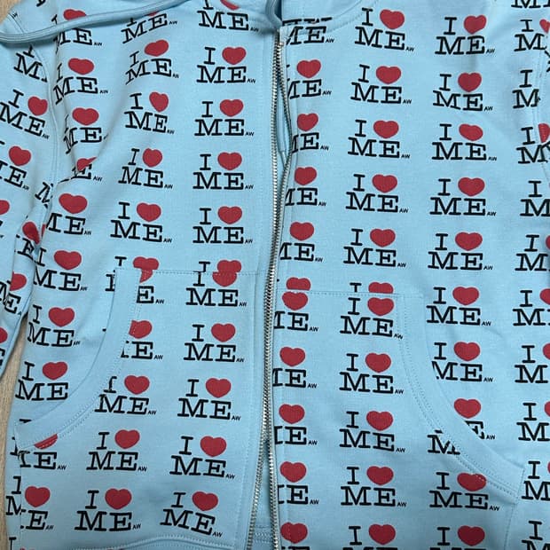 애슐리윌리엄스 후드 크롭 블루