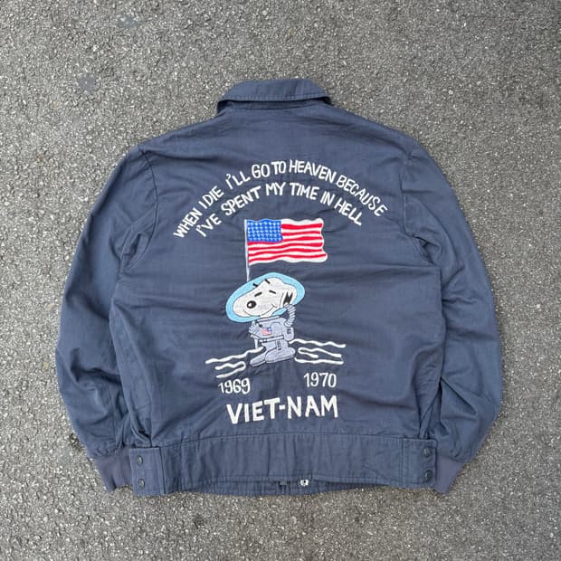 스누피 베트남전쟁 자켓 블루종 점퍼