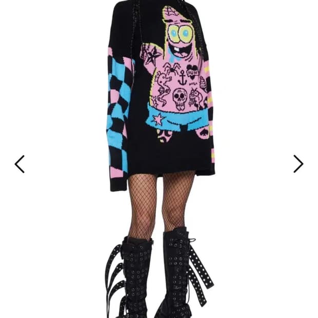 Dolls kill 스폰지밥 콜라보 롱니트