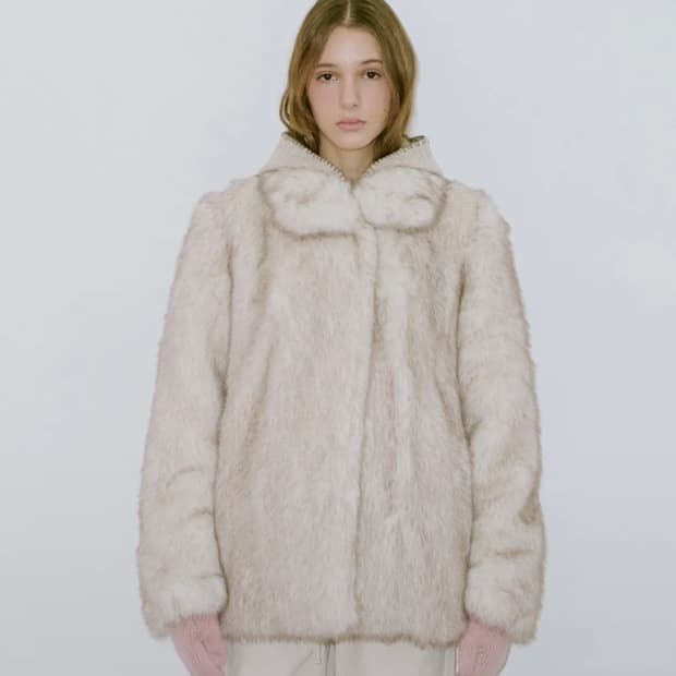 시눈 퍼자켓 아이보리