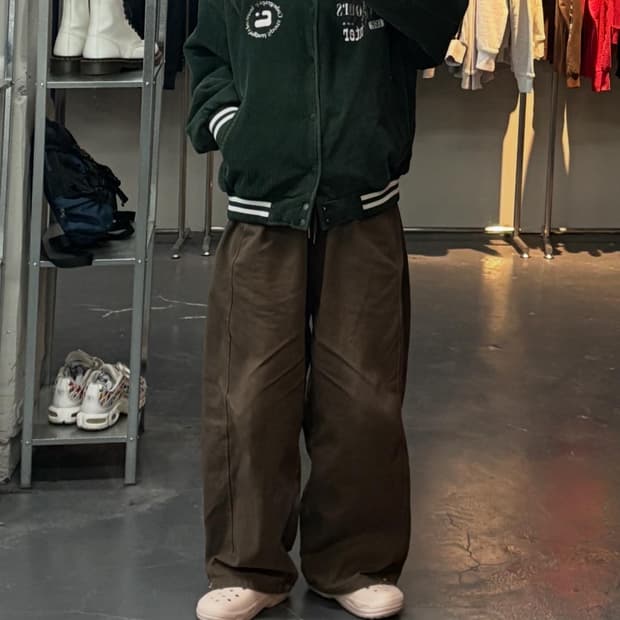 코드그라피 코듀로이 잉크심볼 바시티자켓 A3078