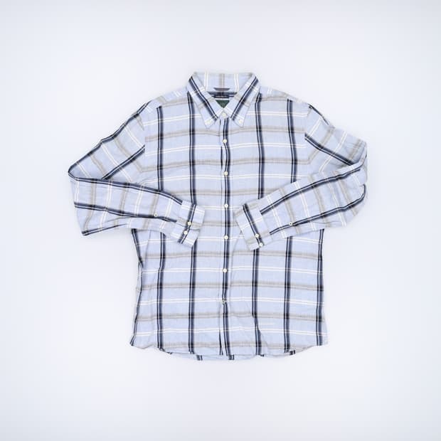 [105] 헨리코튼 슬림핏 린넨 체크 셔츠1222H2 