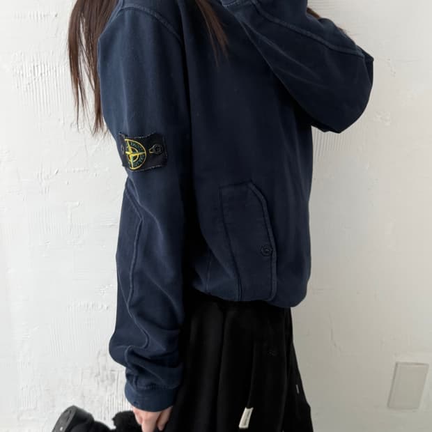 Stone Island 스톤 아일랜드 네이비 와펜 포켓 후드티