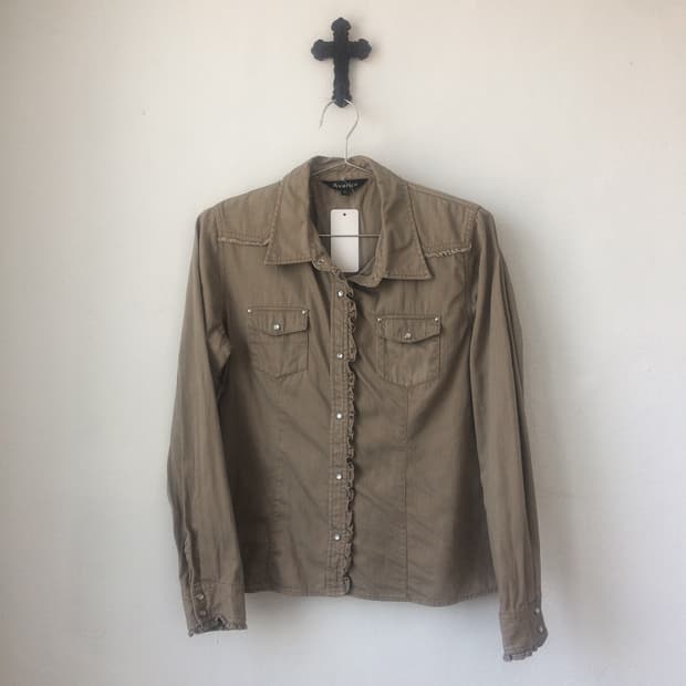 Frill point western mood shirt