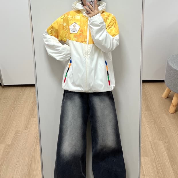 (세트가격) 노스페이스 2018 평창 동계 올림픽 성화봉송 스키복 세트