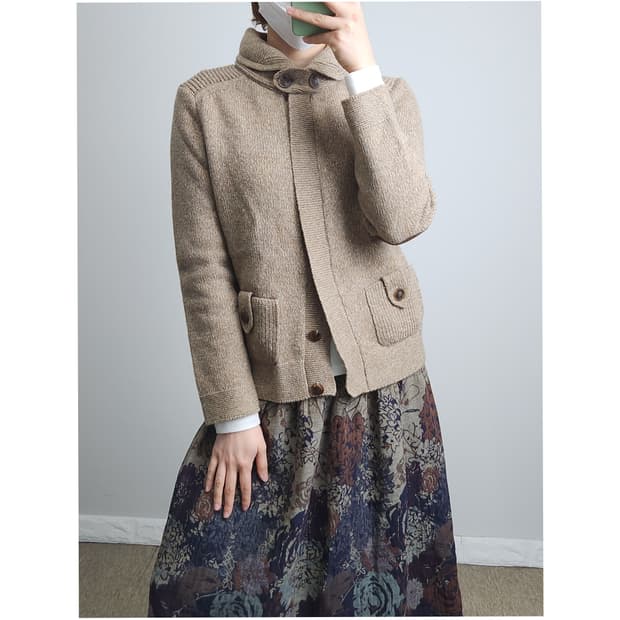 (키이스)반넥 가디건