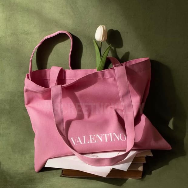 발렌티노뷰티 빅 에코백 숄더백 핑크 