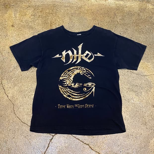 미국 빈티지 밴드 나일 NILE 투어 굿즈티 락티셔츠 반팔티