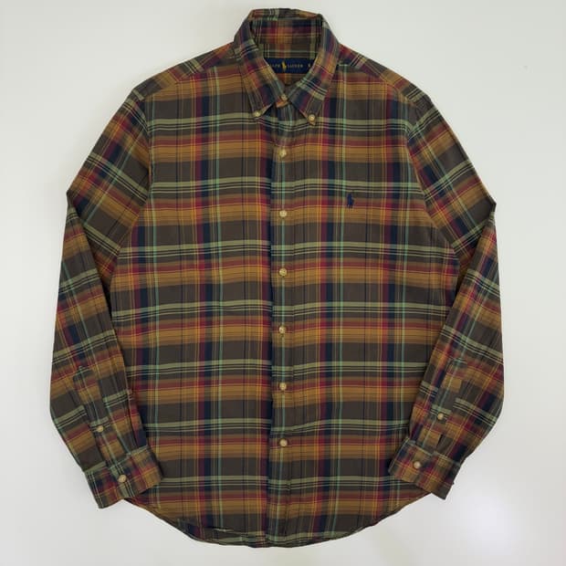 Polo 폴로 랄프로렌 브라운 체크 옥스포드 셔츠