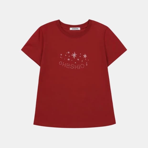 오헤시오 STAR LOGO T-SHIRT, RED