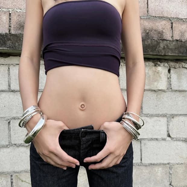 탱크에어 로우라이즈 indigo jeans