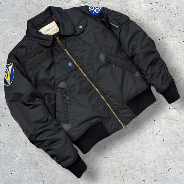 [M] 엑스톤즈 XTONZ 블랙 항공 패치 마원 봄버 자켓 D442