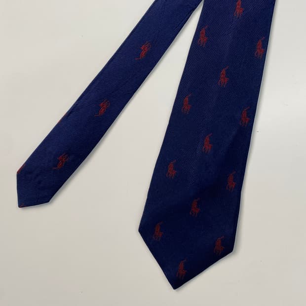 폴로 랄프로렌(POLO) 모노그램 명품 정품 넥타이 총장136.5-137