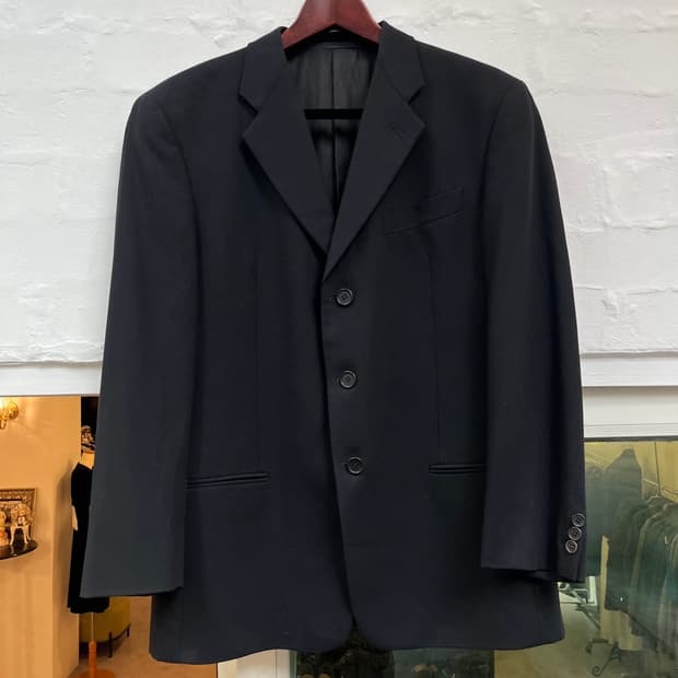 Giorgio Armani 블랙 정장 블레이저 50R