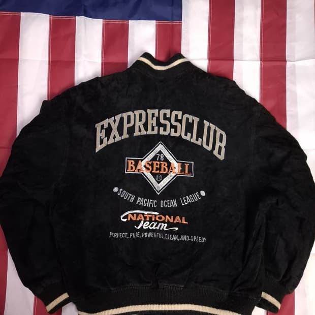 90's 리얼 스웨이드 빈티지 바시티자켓