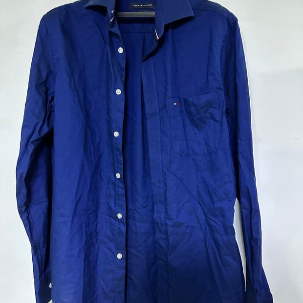 타미힐피거 남성 긴팔 셔츠 블루