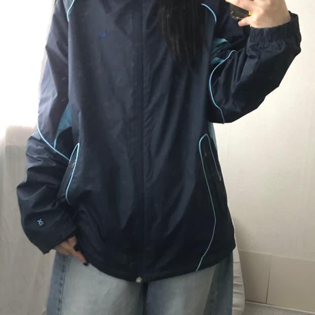 나이키 네이비 연하늘 바람막이