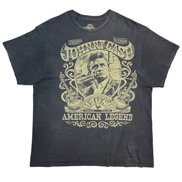 조니캐쉬 프린팅 페이드 티셔츠