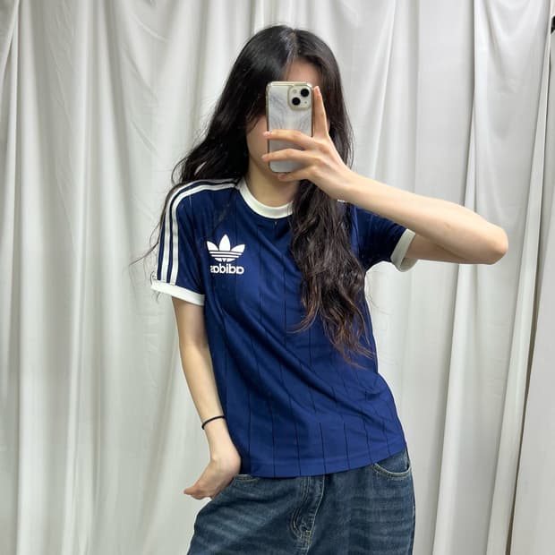 Adidas navy 3S linger T-shirts