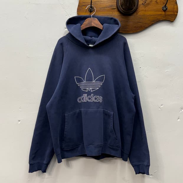 90s USA Adidas Trefoil Logo Hoodie