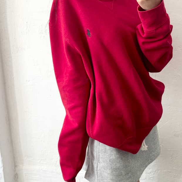 Polo 폴로 랄프로렌 레드컬러 코튼 맨투맨