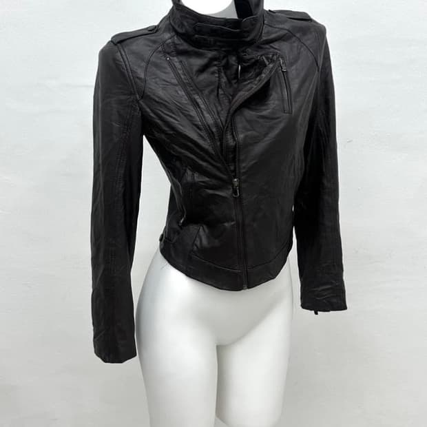 Vintage leather jacket black