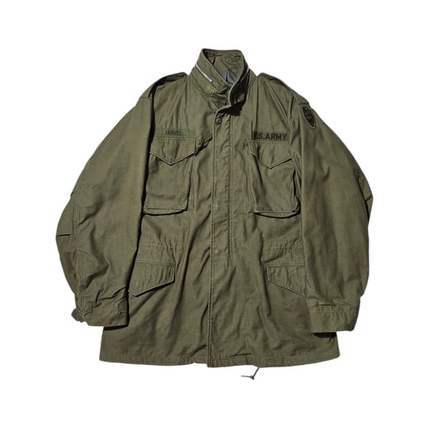 1960's 오리지널 M65 필드자켓 2세대 은지퍼 회색안감 M-L