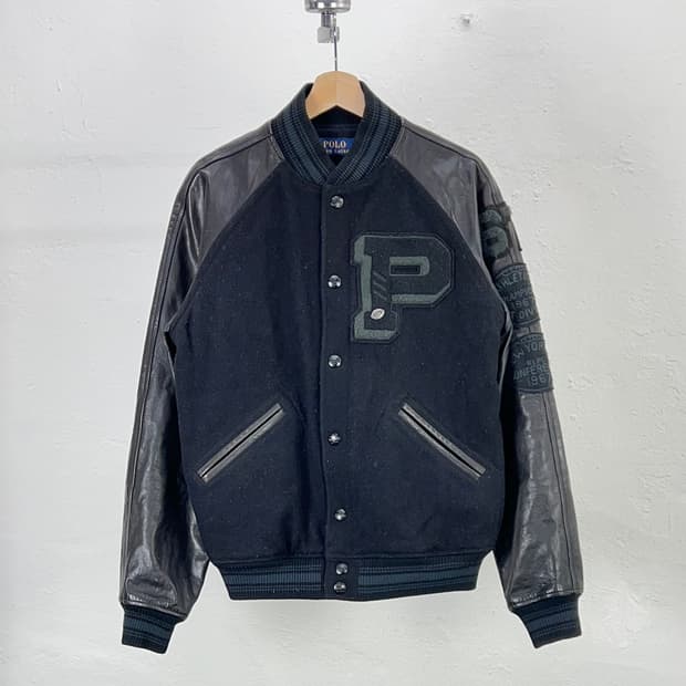 폴로 랄프로렌 아이코닉 레터패치 쉽 바시티 자켓