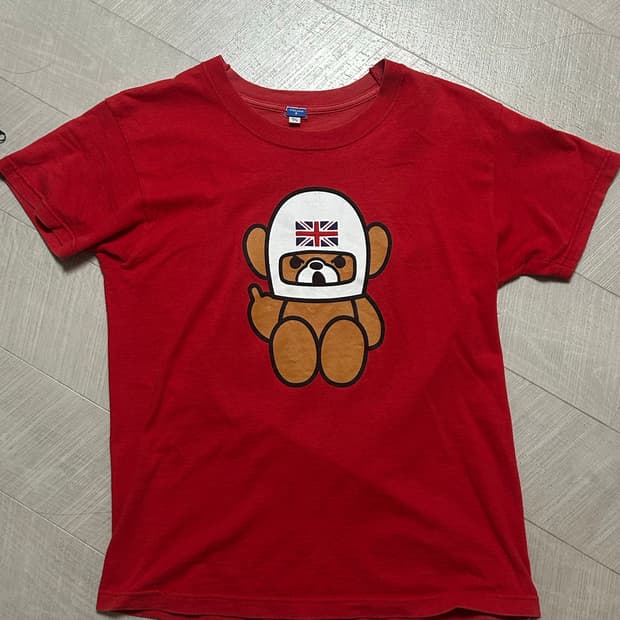 히스테릭글래머 퍽베어 로고 반팔티