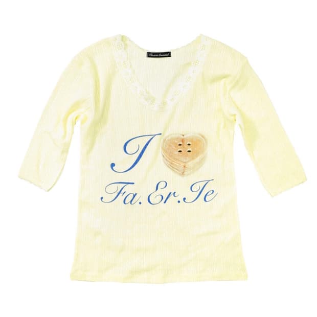 샵페어리 레이스 티셔츠 레몬