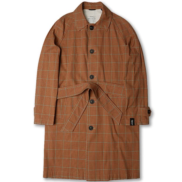 팔토 [Palto] 아르키비오 오렌지 체크 레글런 벨티드 코트 이탈리아