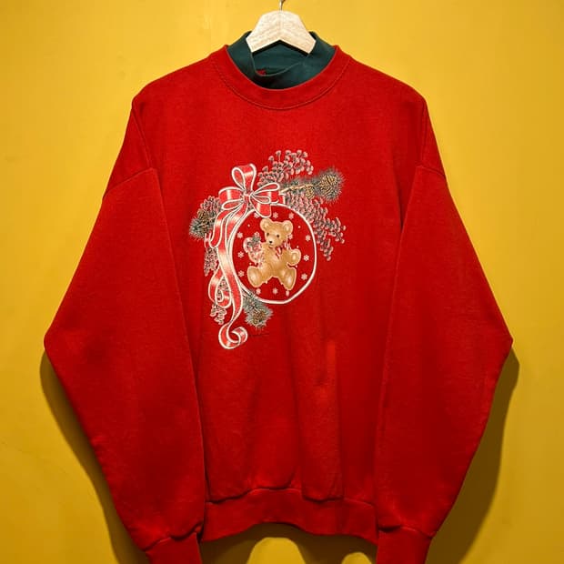 90s [XL] USA 크리스마스 홀리데이 빈티지 스웻셔츠